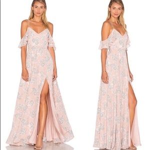 Lovers + Friends Taylor Gown in Floral Beige